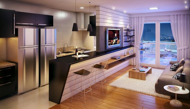 Thiết kế nhà bếp đẹp cho các căn hộ trung cư