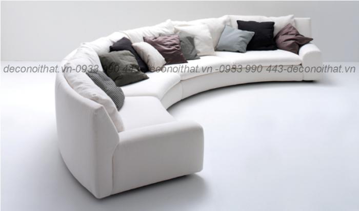 Ghế sofa 166 được thiết kế theo vòng cung vừa mới lạ và sang trọng