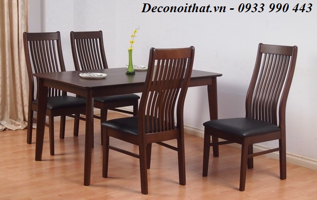 Bàn ghế ăn gỗ tự nhiên 008 sang trọng