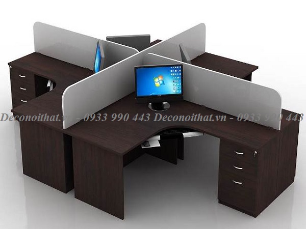Module bàn làm việc 4 người – Xu hướng nội thất văn phòng hiện đại