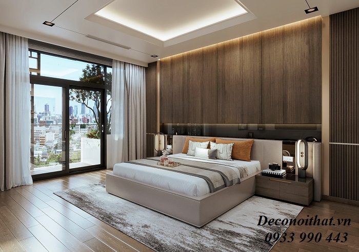 Thiết kế phòng ngủ master đẹp với mẫu giường ngủ 138TP