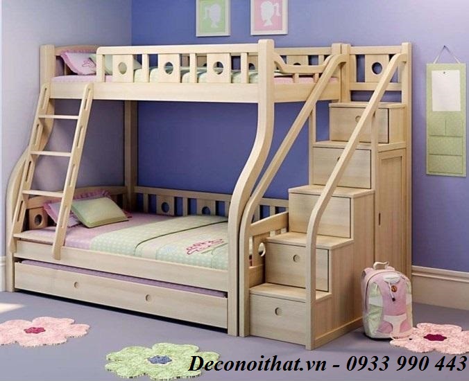 Báo giá nội thất giường tầng đẹp gỗ tự nhiên