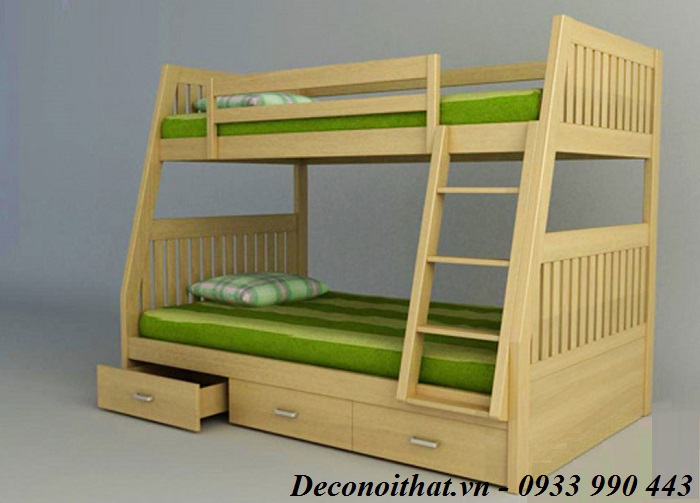 Báo giá giường tầng gỗ thông giá rẻ 060TP